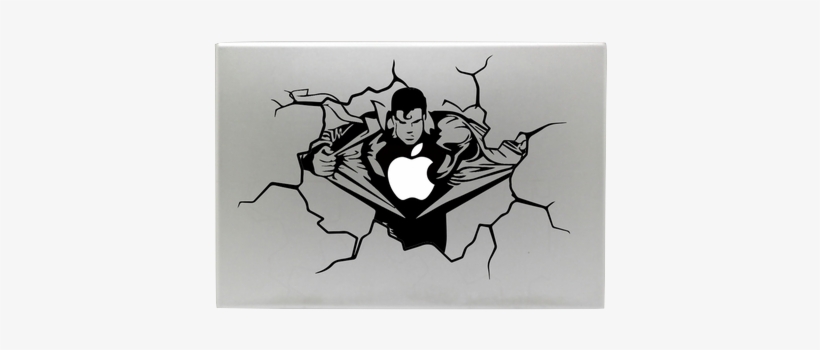 Superman Bursting Out Cracked Wall Decal Sticker For - Gadgetswrap Superman Bursting Out Cracked Sticker For, transparent png #3164528