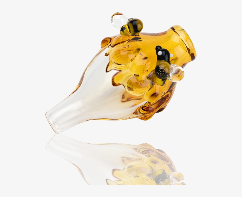 Empire Glassworks Honey Drip Bubble Cap - Bee, transparent png #3164680