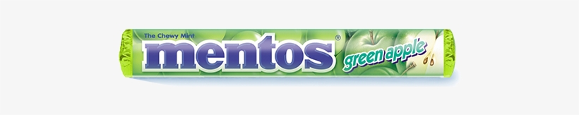 Mentos Green Apple Chewy Mints - Candy, transparent png #3165286