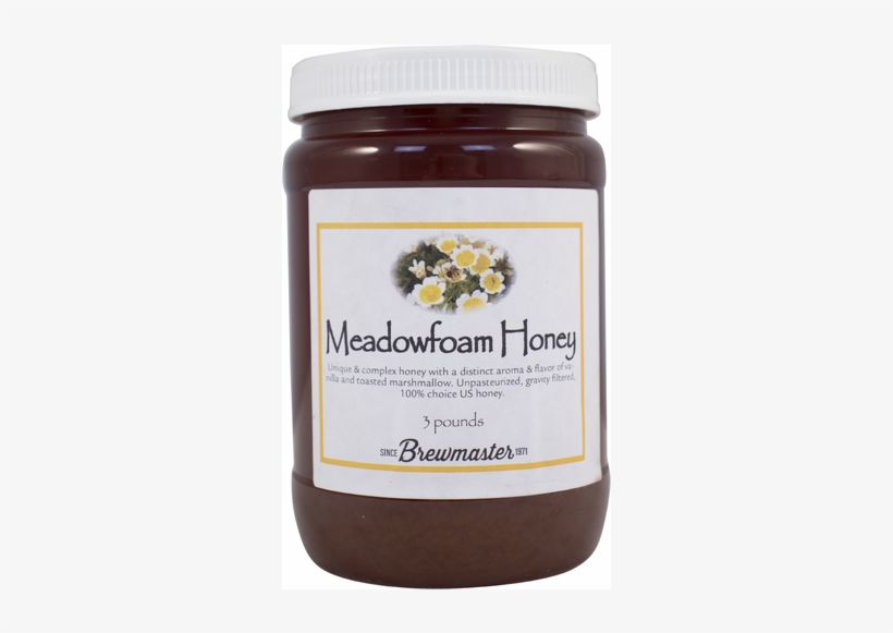 Meadowfoam Honey - 3 Lbs - - Wildflower Honey (3 Lbs), transparent png #3165361