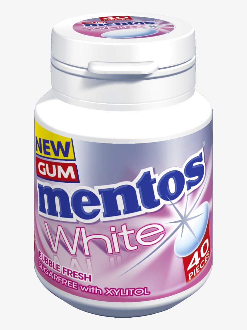 Mentos - Mentos White Gum, transparent png #3165434