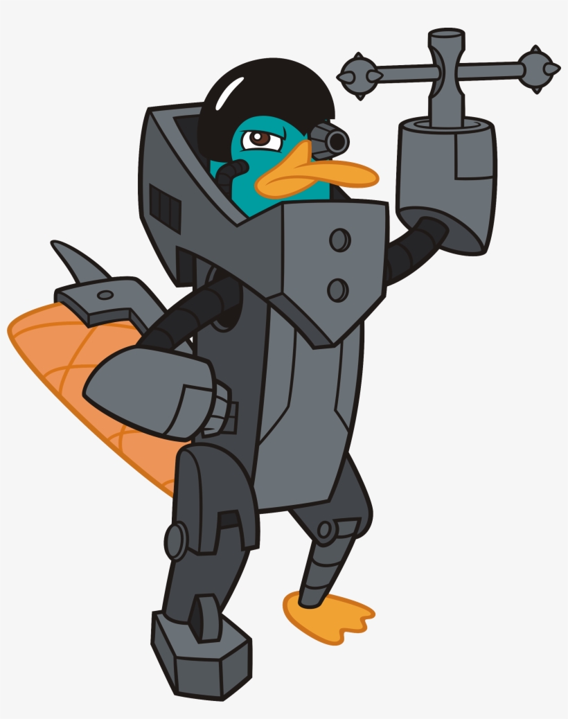 Source - - Perry The Platypus 2nd Dimension, transparent png #3165623
