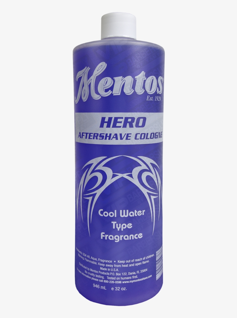 Mentos Hero After Shave Cologne Cool Water 32oz - Cool Water, transparent png #3165781