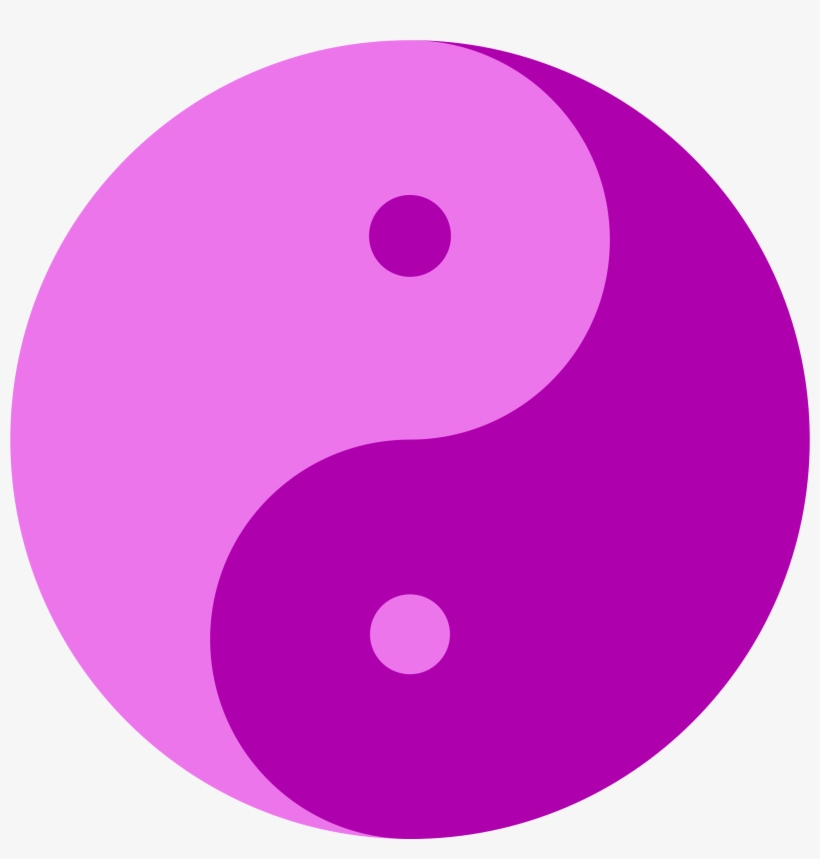 This Free Icons Png Design Of Yin-yang In Magenta, transparent png #3165978