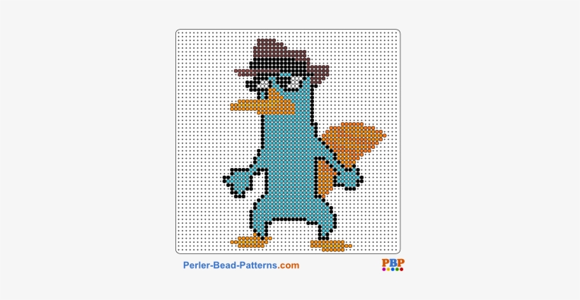 Perler Bead Pattern Perry Xl - Phineas And Ferb Perler Bead Patterns, transparent png #3166002