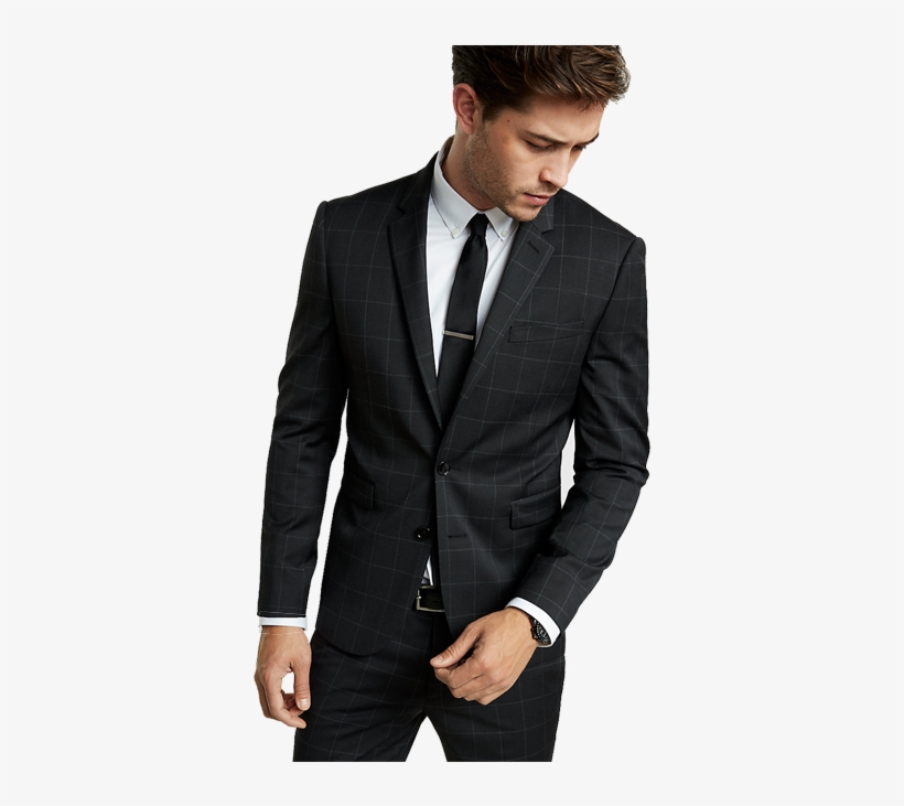 Black Man Suit - Men Jacket Wool With Buckles, transparent png #3166103