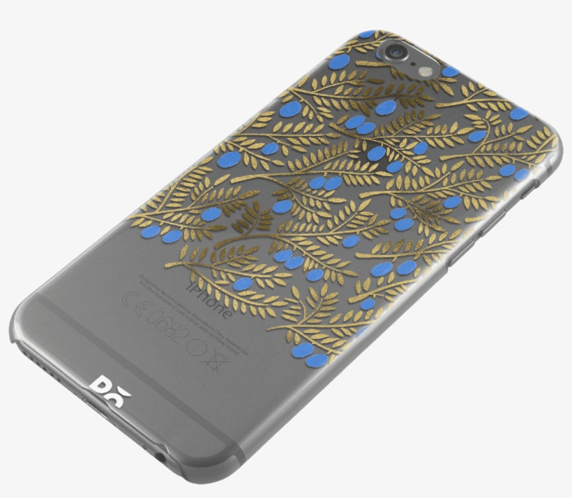 Dailyobjects Blue Gold Olive Branches Clear Case For - Society6 White Olive Branches Rectangular Pillow -, transparent png #3166619