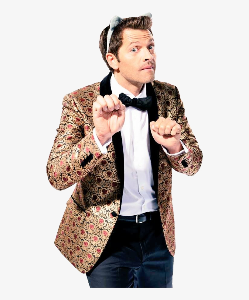 Report Abuse - Misha Collins Wearing Cat Ears, transparent png #3166697