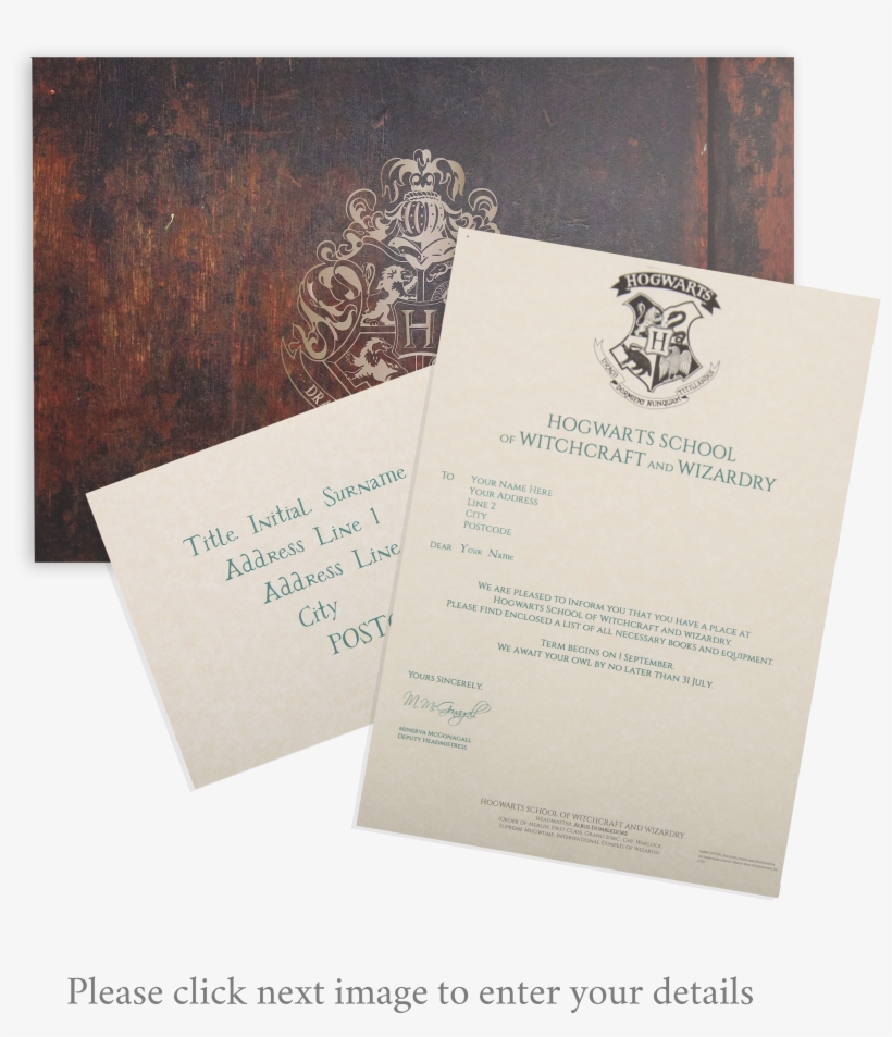 Receive Your Very Own Replica Hogwarts Acceptance Letter, transparent png #3167437