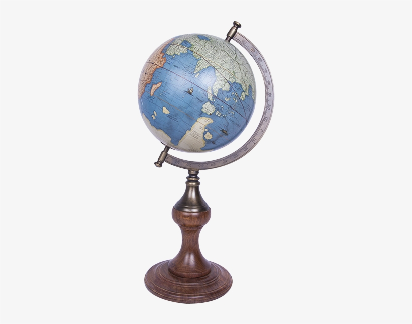Globe With Brass Stand Sea Blue - Batela Nautical Small Globe, transparent png #3167549