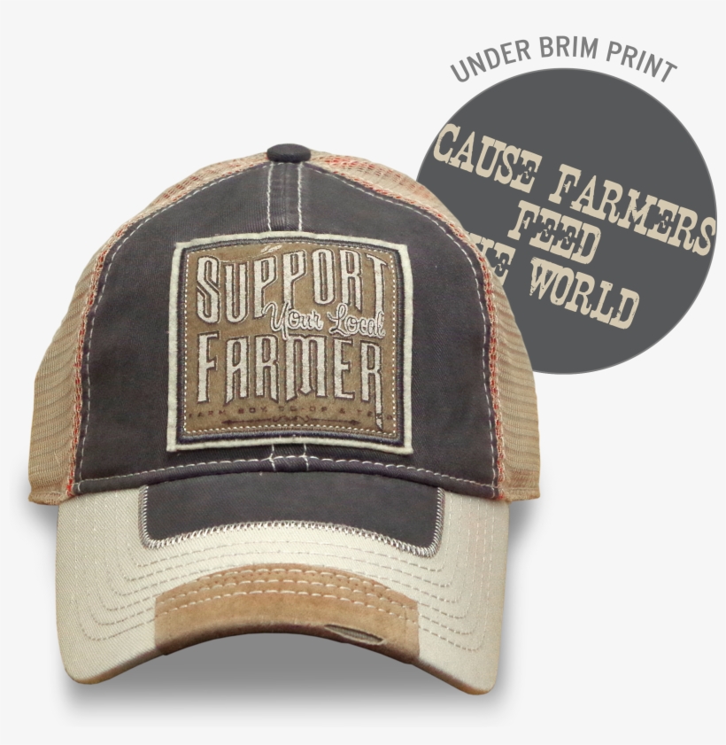 Khaki Support Your Local Farmer Hat - Farm Boy Men's Support Your Local Farmer Hat, transparent png #3167742