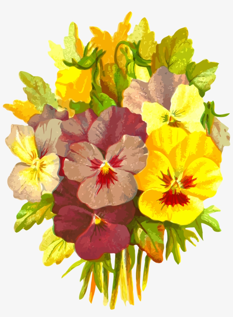 Pansies - Vector Graphics, transparent png #3168261