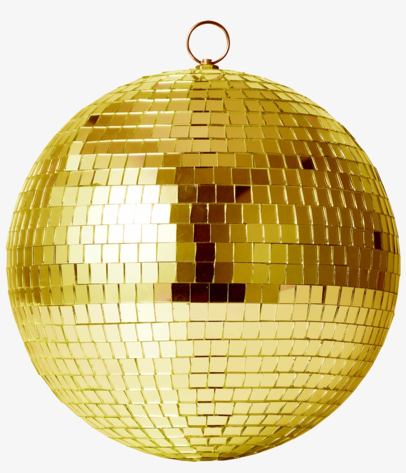 Mini Mirror Balls Gold, transparent png #3168784