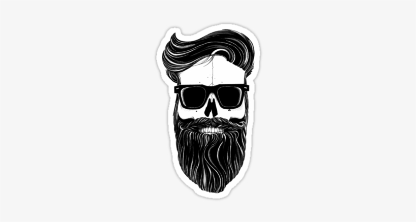 Ray Ban Png Red Ray's Black Bearded Skull - Caveira De Oculos E Barba, transparent png #3168871