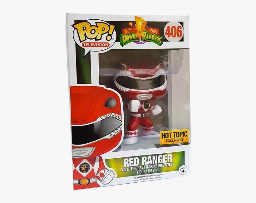 Red Ranger Metallic Hot Topic Exclusive Pop Vinyl Figure - Steve Cardenas Signed Autographed Red Ranger Funko, transparent png #3169544