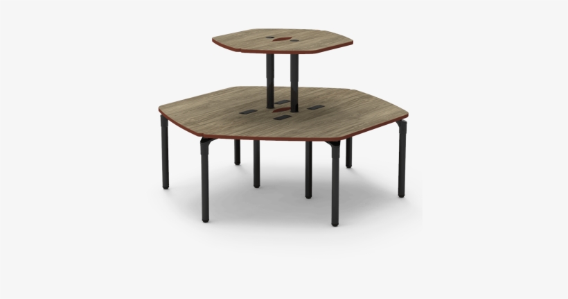 Plateau Series Table 84" X 29" Hexagon Top Beautifully - Coffee Table, transparent png #3169545