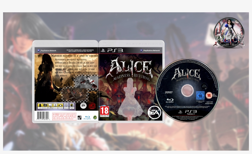 Alice Madness Returns Usa/europe Ps3 Download - Alice Madness Returns Cover, transparent png #3169572