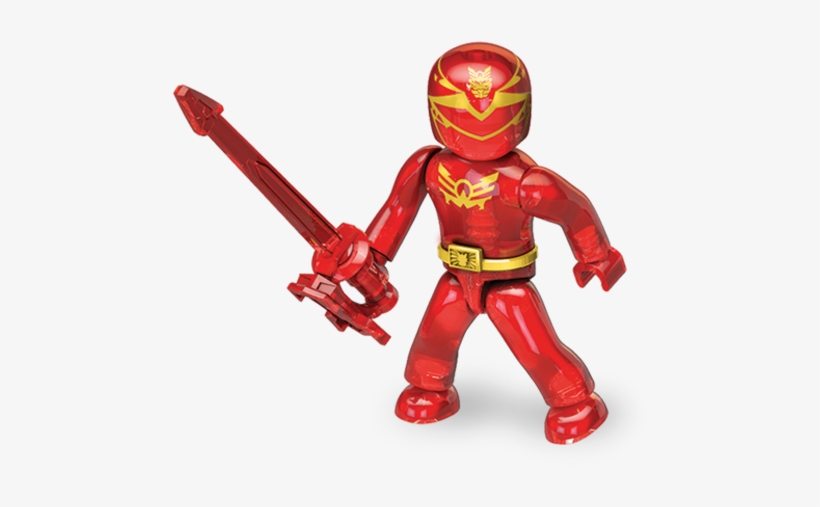 Red Ranger Bike Mode With Dragon Sword - Mega Bloks Power Rangers Megaforce Micro Action Figure, transparent png #3169850