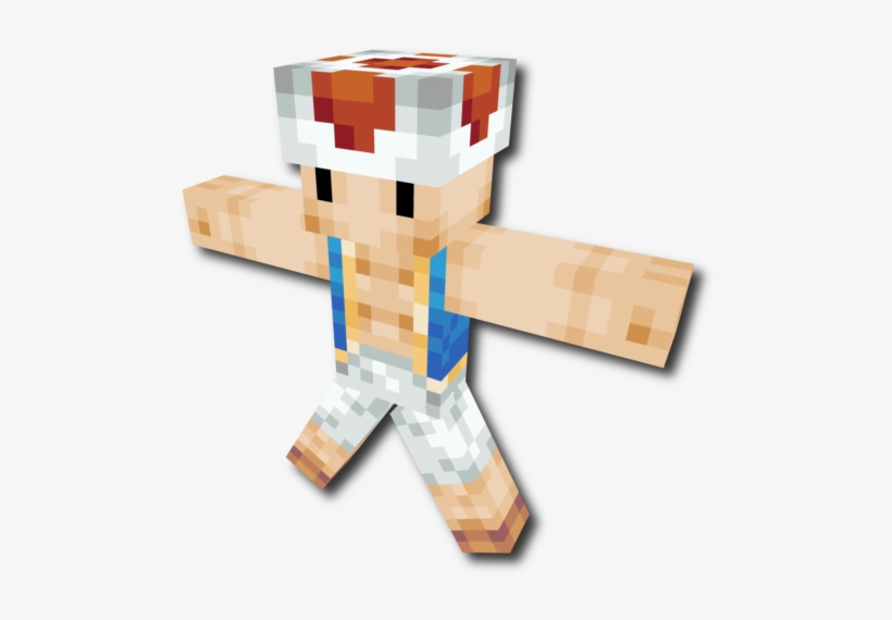 Urrmzpng - Toad Mario Minecraft Skin, transparent png #3169932