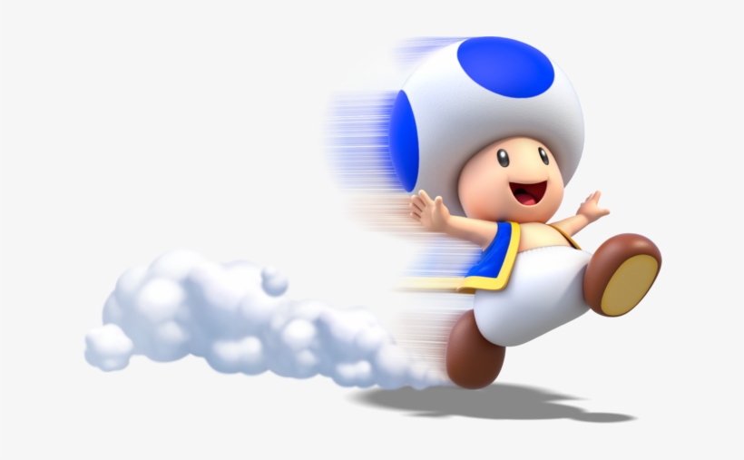 File Toad Running Artwork Alt - Super Mario 3d World Art, transparent png #3169982