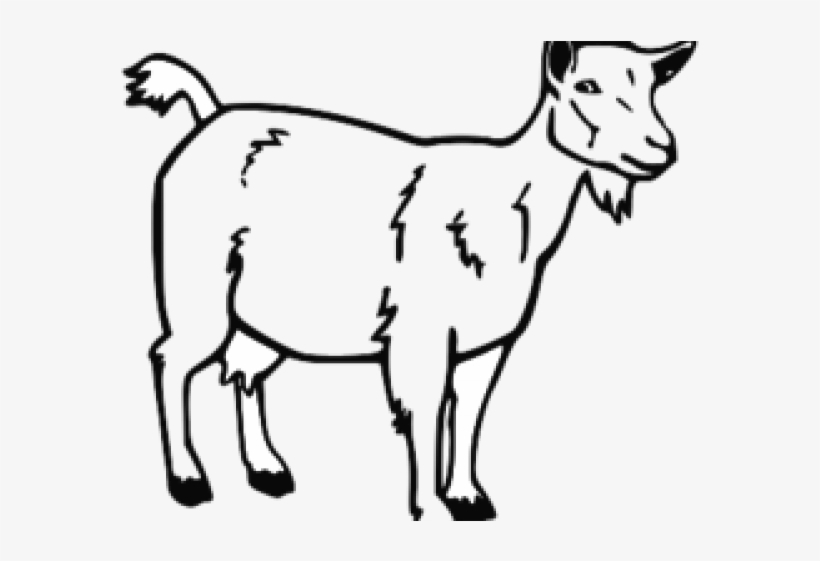 Free Goat Clipart - Goat Black And White Cartoon - Free Transparent PNG  Download - PNGkey