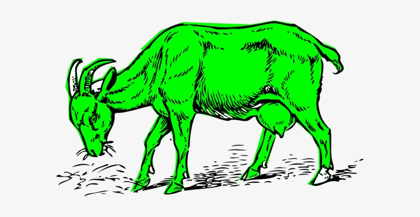 Green Goat Clip Art - Goat Clip Art, transparent png #3170279