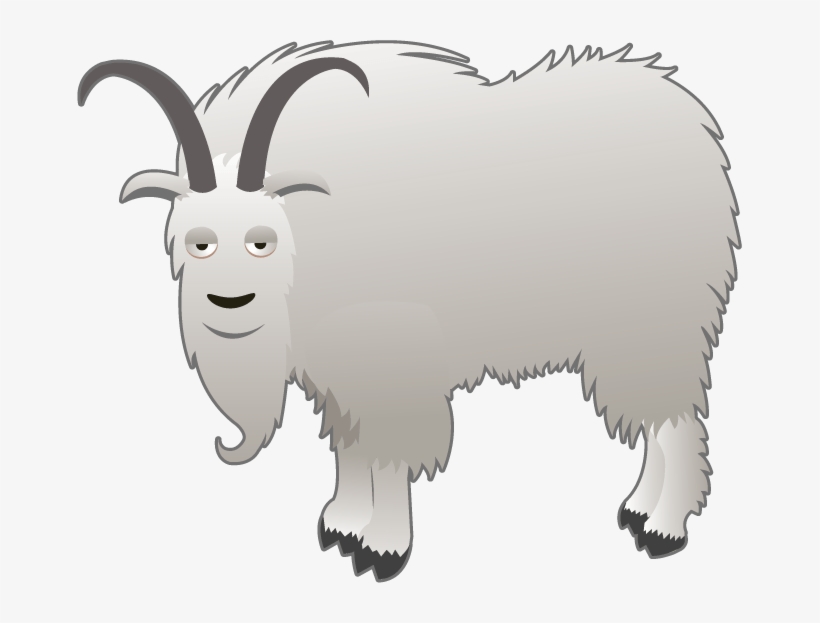 Funny Goat Clipart - Mountain Goat Clip Art, transparent png #3170370