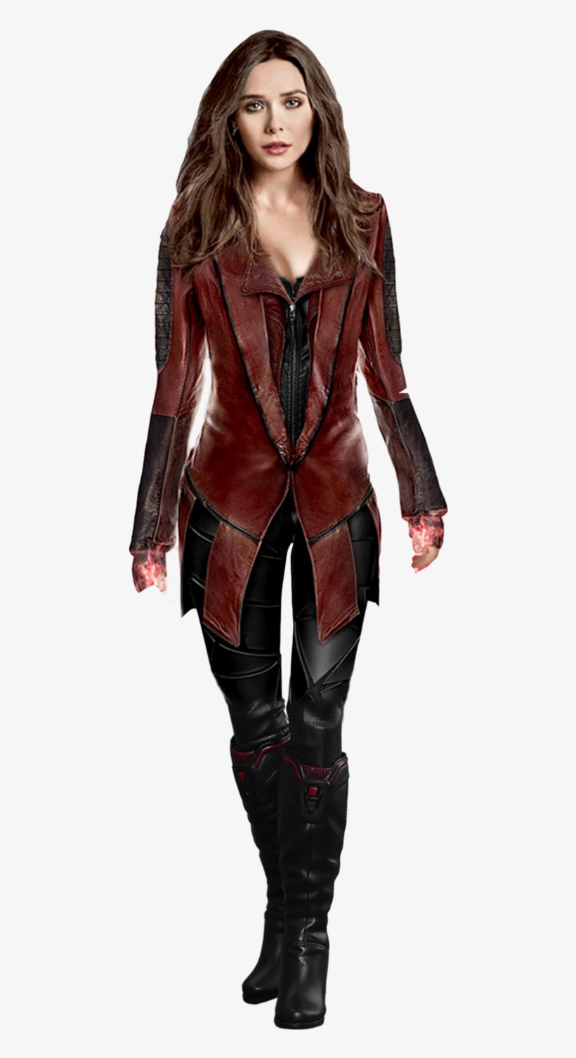 Scarlet Witch Hd Wallpaper - Elizabeth Olsen Avengers Outfit, transparent png #3170421