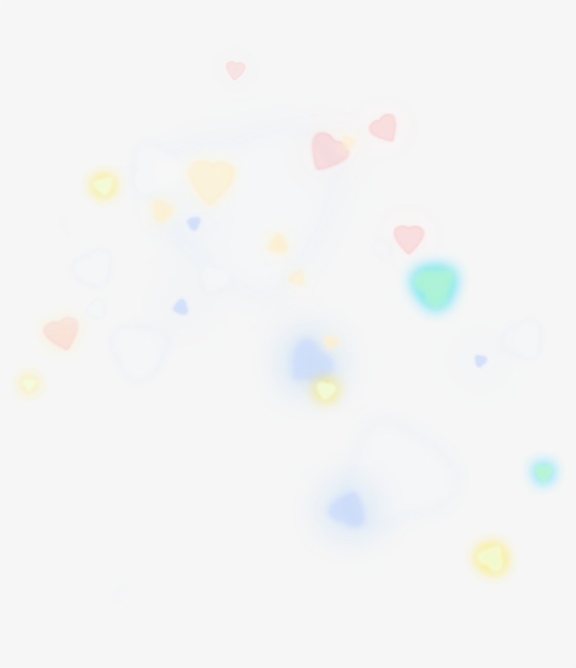 Ftestickers Effect Light Hearts Glow Glowing Luminous - Paper, transparent png #3170449