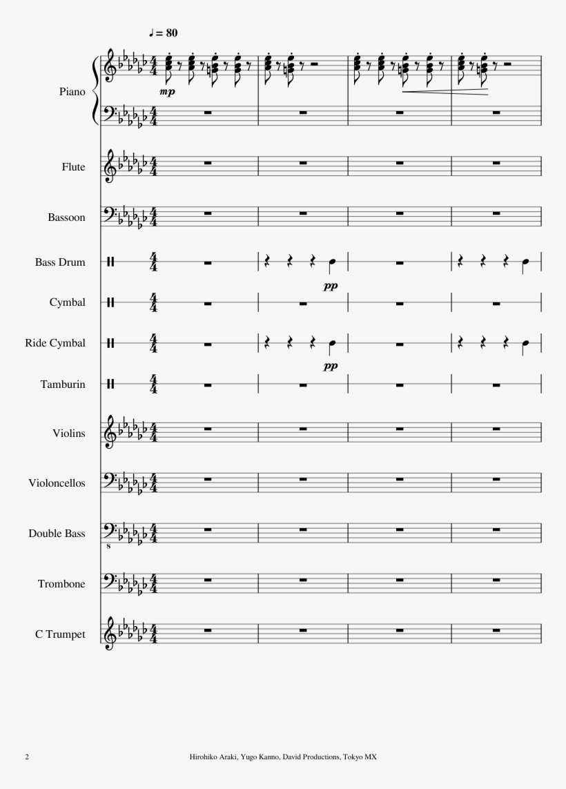 Yoshikage Kira's Theme Duwang Sheet Music Composed - Jojo Kira Theme Piano, transparent png #3170544