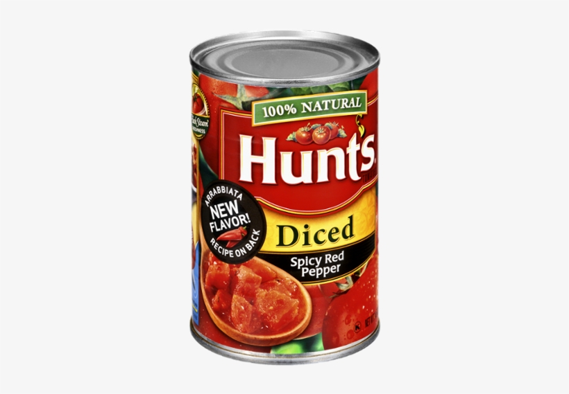Hunt's Diced Tomatoes, Spicy Red Pepper - 14.5 Oz Can, transparent png #3170983