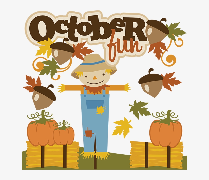 Scarecrow Clipart October - October Fun Clipart, transparent png #3171802