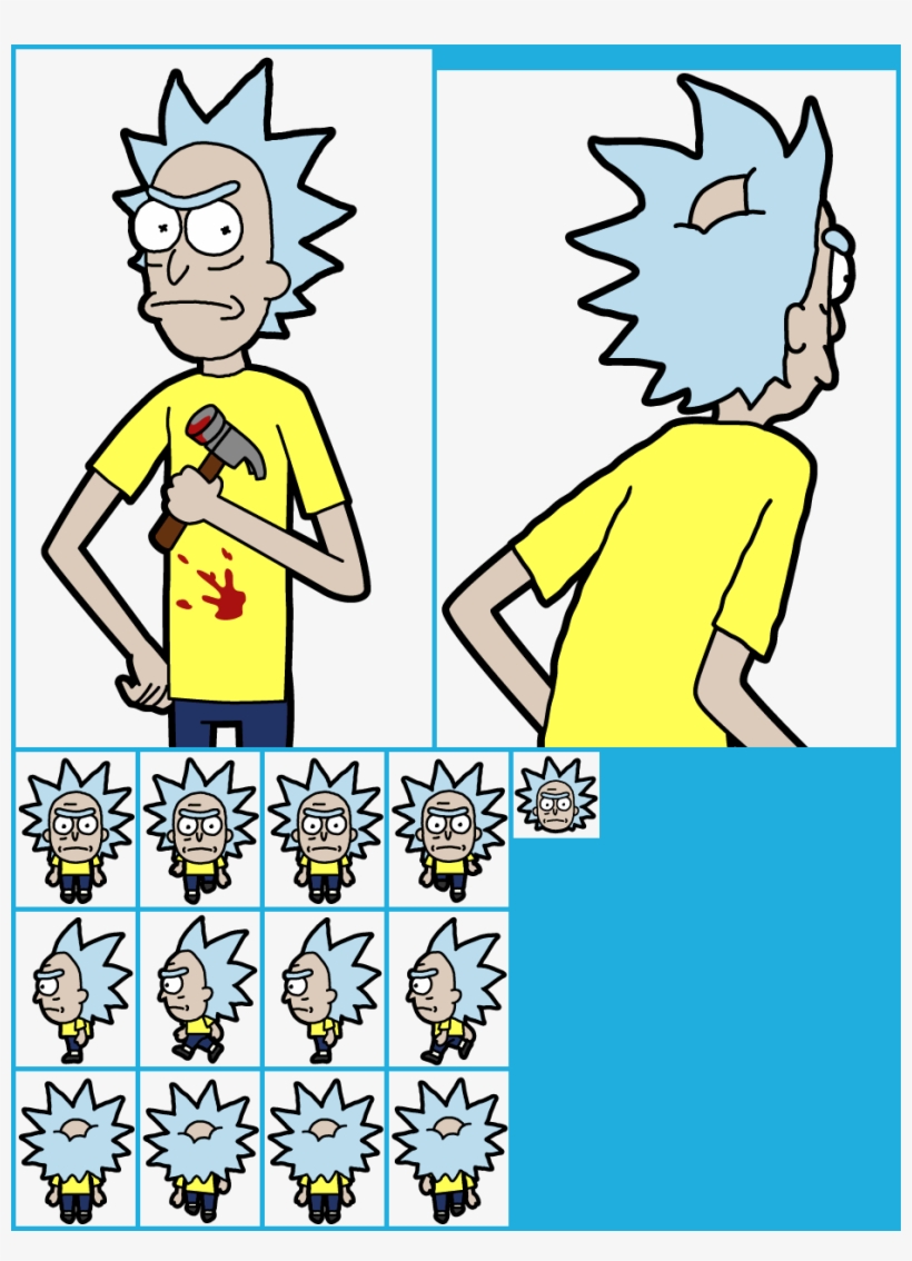 Click For Full Sized Image Morty Rick - Rick And Morty Sprites, transparent png #3172043