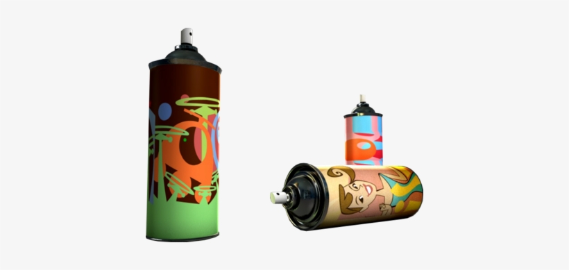 Grafiti Psd Kutular - Graffiti Cans Png, transparent png #3172381