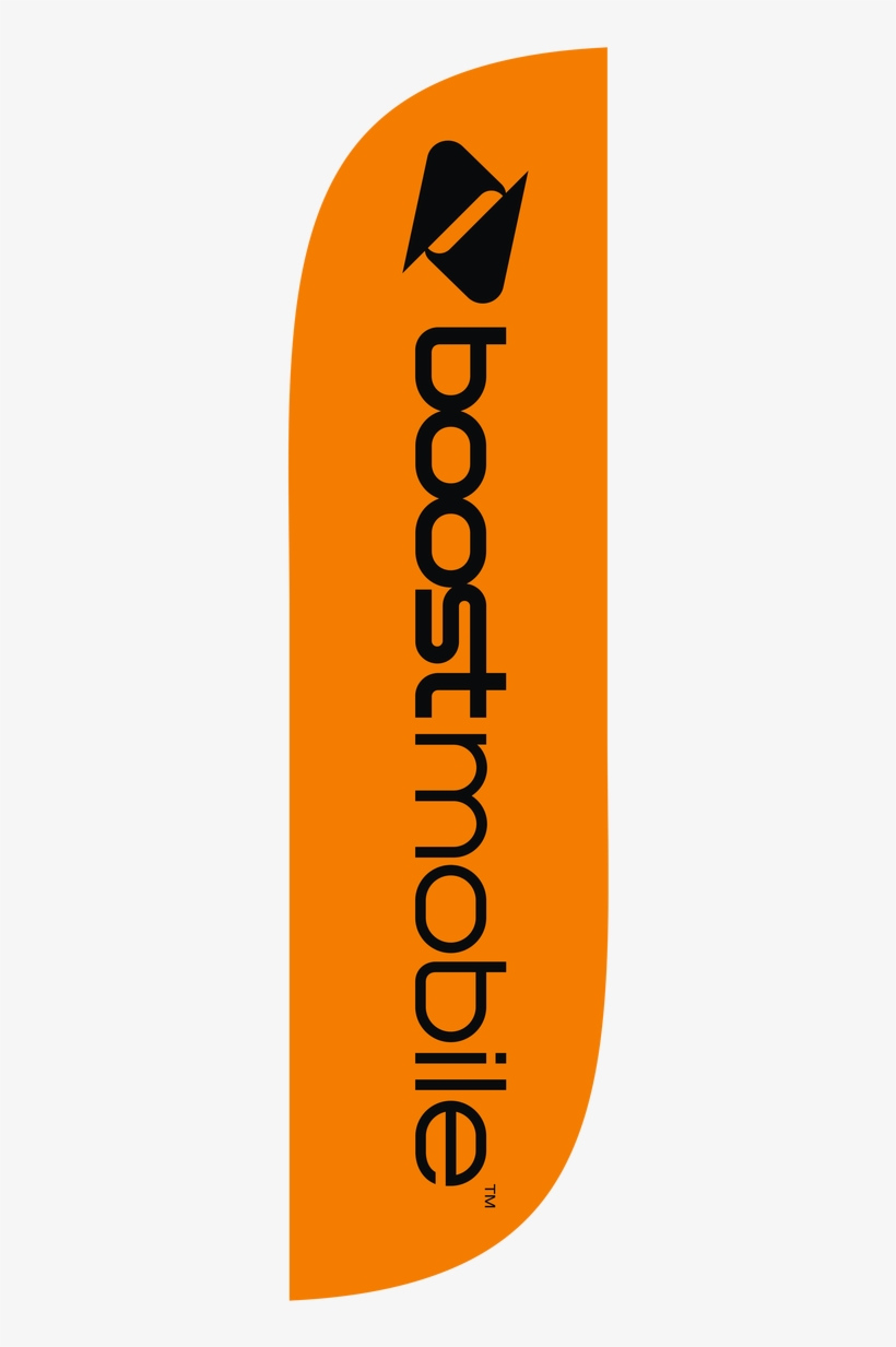 Boost Mobile Orange 5ft Feather Flag With New Logo - Boost Mobile, transparent png #3172919