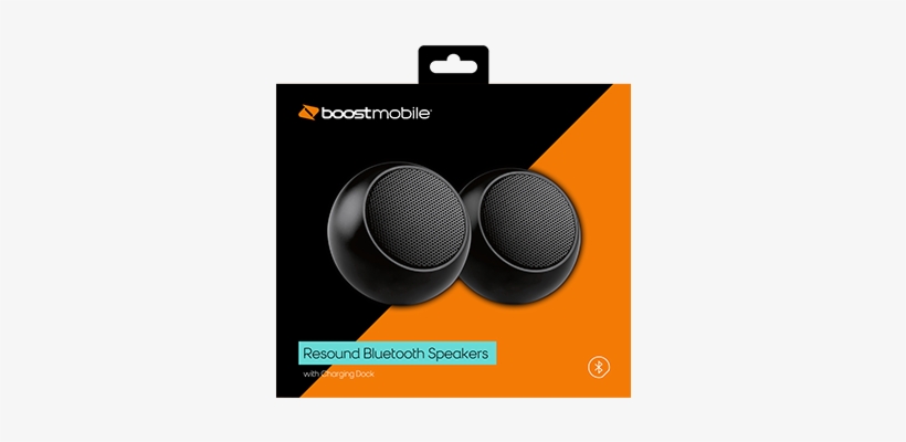Resound Bluetooth Stereo Speaker Set Of 2 - Boost Mobile Bluetooth Speakers, transparent png #3173193