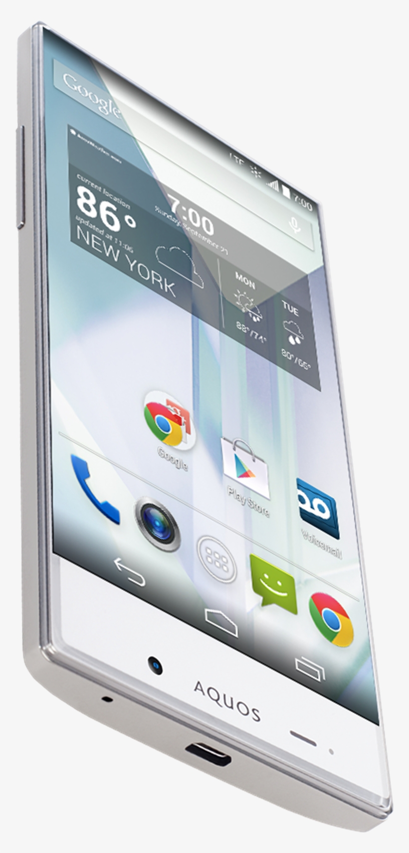 View Larger - Sharp Aquos Crystal Lte, transparent png #3173245