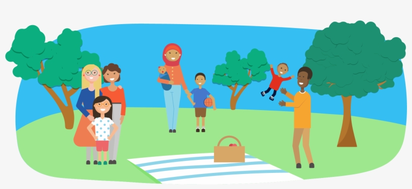 Multiple Families Playing With Their Children In A - Family, transparent png #3173799