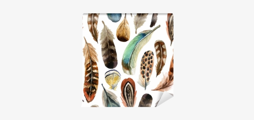 Lunch Napkins Aquarell Feathers, transparent png #3173970