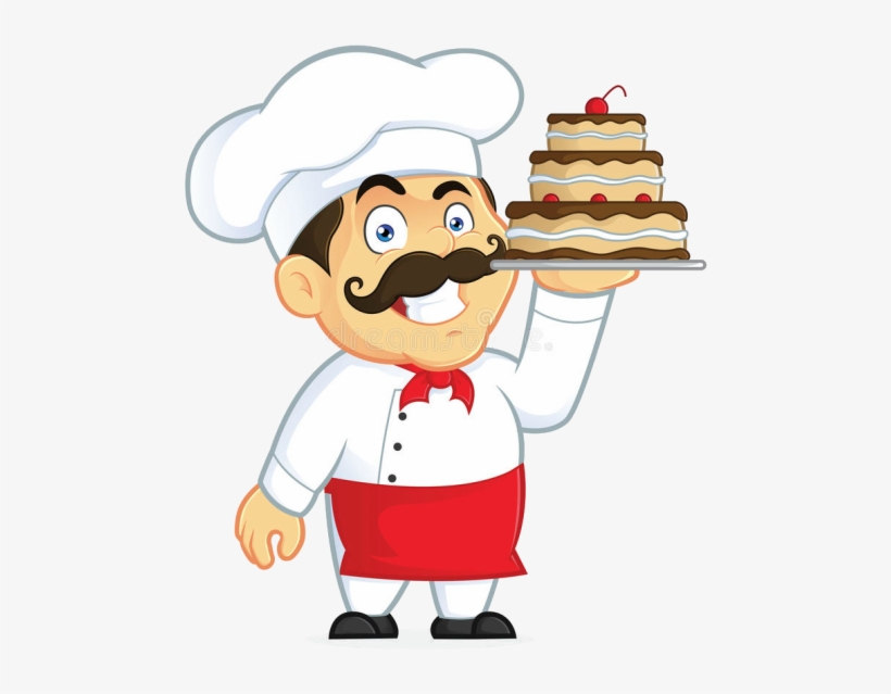 539px Chef Chocolate Cake Clipart Picture Cartoon Character - Baker With Cake Clipart, transparent png #3174146