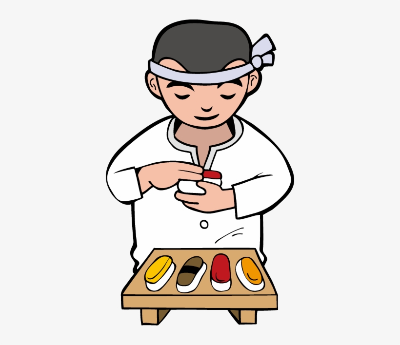 Sushi Clipart Sushi Chef - Japanese Chef Clipart Png, transparent png #3174209