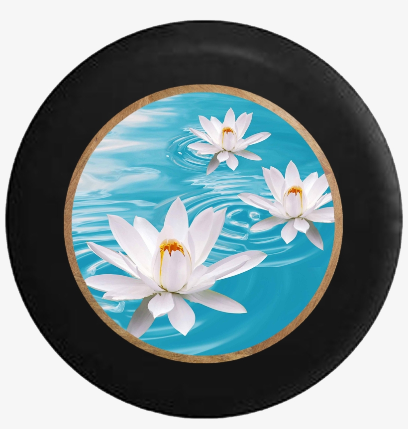 White Lotus Blossom Flower Yoga Serenity Namaste Jeep - Lotus Flower, transparent png #3174385
