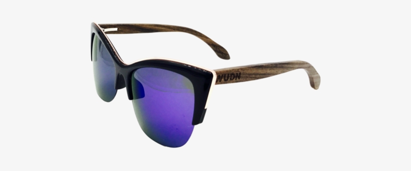 Walnut Cat-eye Sunglasses - Mens & Women's Handmade Walnut Cat-eye Sunglasses, transparent png #3174565