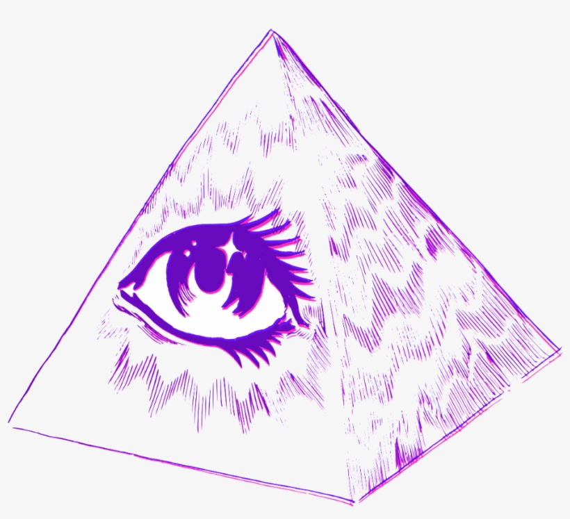 Eye Pyramid Purple Allseeingeye - Vaporwave, transparent png #3174961