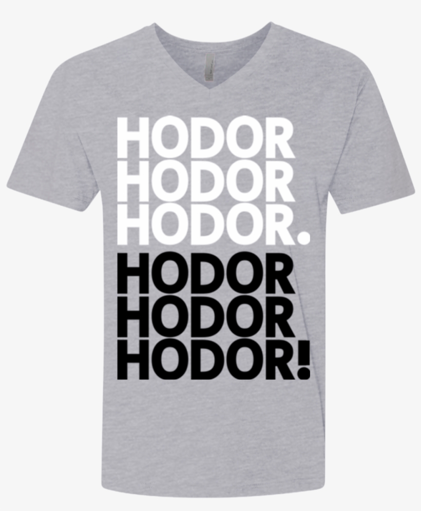 Get Over It Hodor Men's Premium V-neck - T-shirt, transparent png #3175243