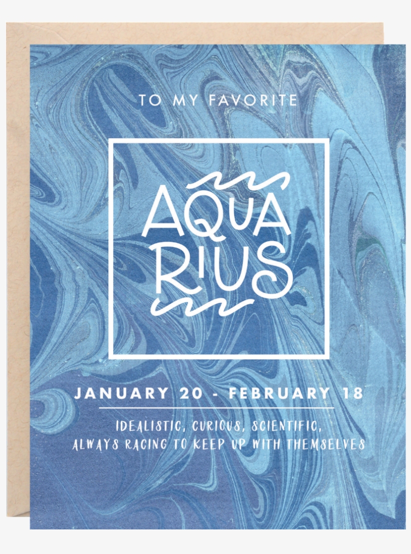 Aquarius Birthday Card, transparent png #3175593