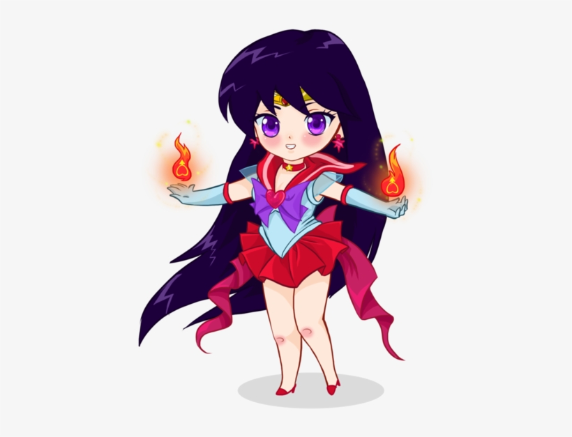 Sailor Mars By ~prywinko Looks Like Rach - Sailor Mars Render Chibi, transparent png #3175737