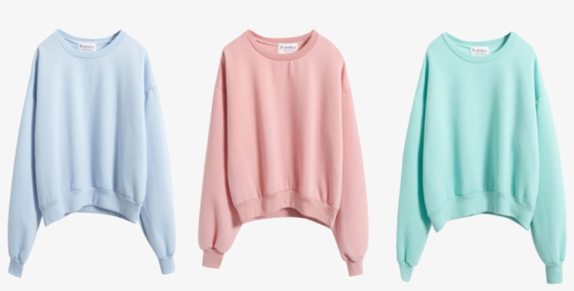 #833 / Mine / Sweater / Fashion / Sweatshirt / Pastel - Dotfashion Ladies Round Neck Long Sleeve Pink Tops, transparent png #3176075