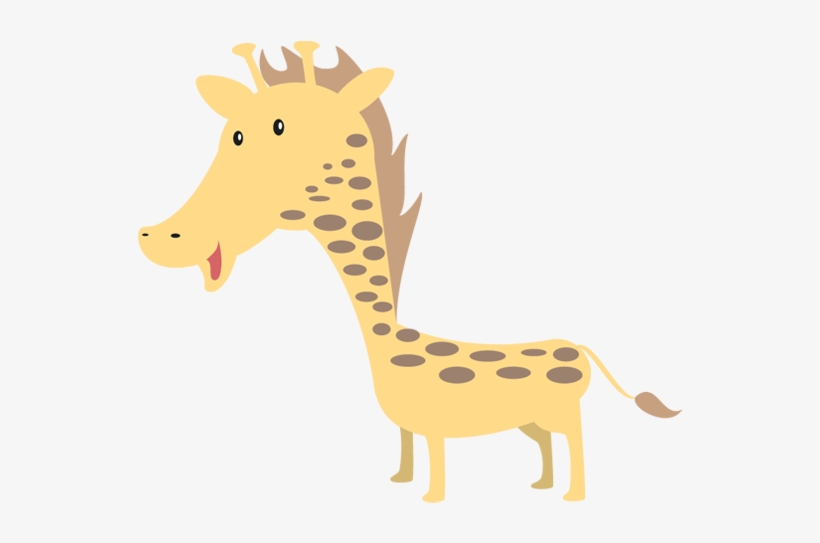 Happy Giraffe Cartoon - Giraffe, transparent png #3176346