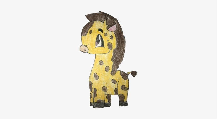 Giraffe Cartoon - Black Tee Shirts By New Balance - Black Ice Tech Tee, transparent png #3176573
